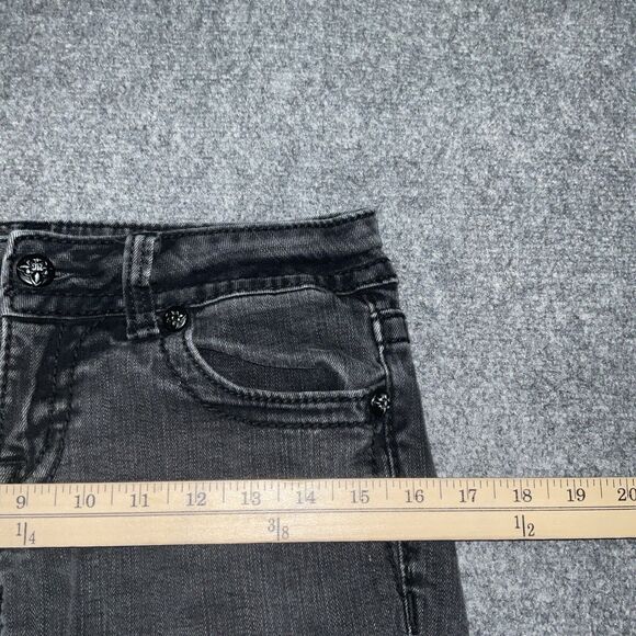 Miss Me Jeans Womens Size 28 Black Denim Skinny JS4009S29 Flap Pockets - Picture 5 of 12
